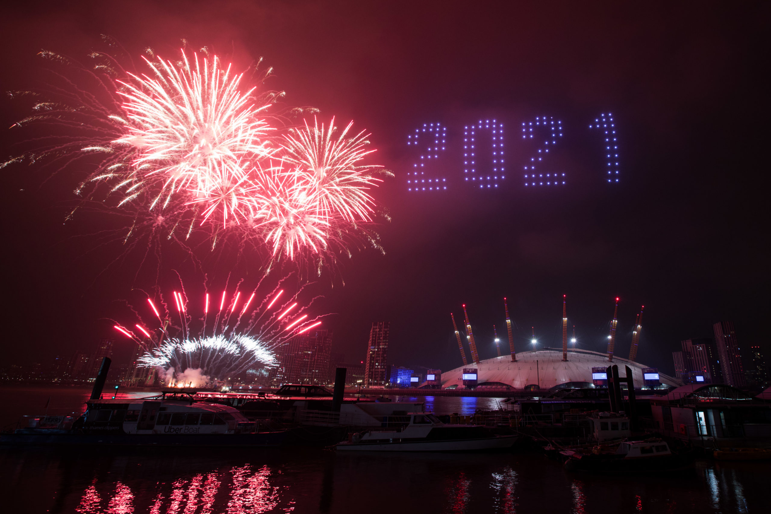 The London 2021 New Year's Eve drone display